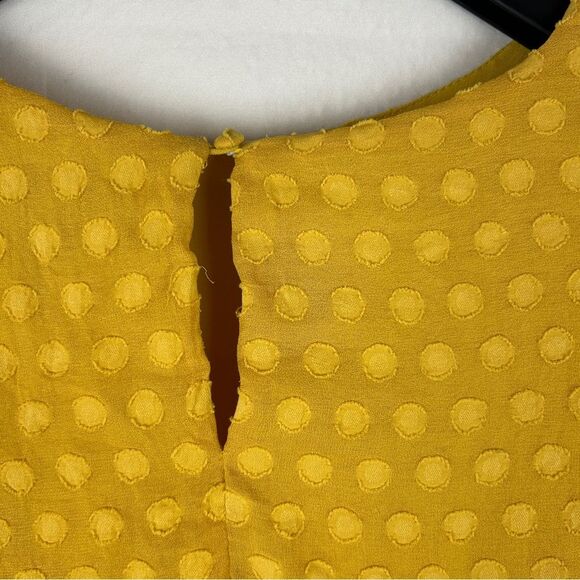 Anthropologie Sunday in Brooklyn yellow polka dot lined blouse top S - Picture 6 of 6